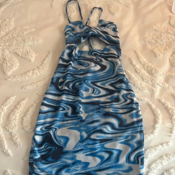 Princess Polly | Dresses | Princess Polly Ocean Mini Blue Dress | Poshmark